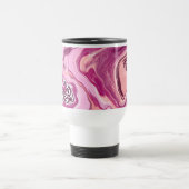 Mug De Voyage Pink, Magenta et Black Fluid Art Pour Peinture (Centre)
