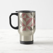 Mug De Voyage Pink Raspberry and Silver Geometric ZigZag (Gauche)