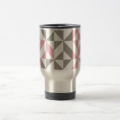 Mug De Voyage Pink Raspberry and Silver Geometric ZigZag (Centre)