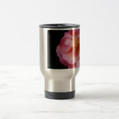 Mug De Voyage Pink Rose w/ Dew Drops Black Background (Centre)