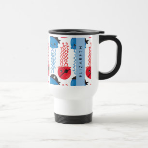 Mug De Voyage Pirate Jellyfish, Motif de méduses, Votre nom