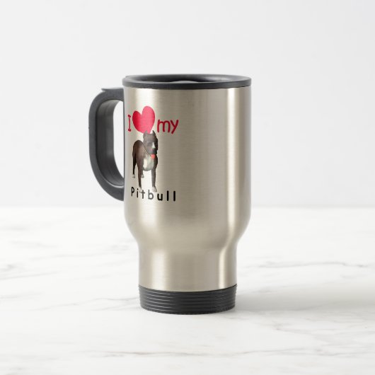 Mug De Voyage Pitbull (Devant gauche)