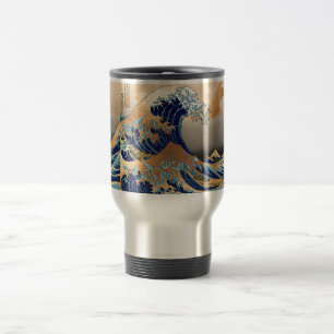 Mug De Voyage PixDezines Vintage Grande Vague Hokusai 葛飾北斎の神奈川沖浪