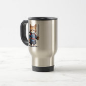 Mug De Voyage Pixel de chats Samurai (Devant gauche)