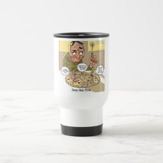 Mug De Voyage Pizza Plat Profond Funny Philosophie (Centre)