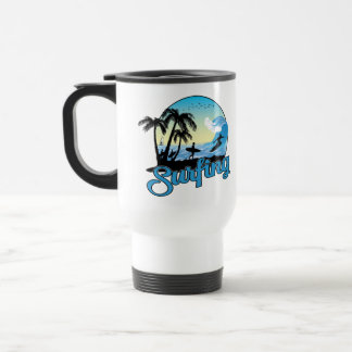 Mug De Voyage Plage de surf