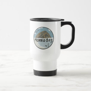 Mug De Voyage Plage d'illustrations de Morro Bay Central Califor