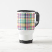 Mug De Voyage Plaid au printemps/Pâques/tartan (Devant droit)