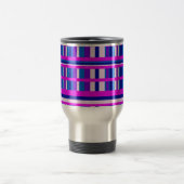 Mug De Voyage Plaid bleu rose violet (Centre)