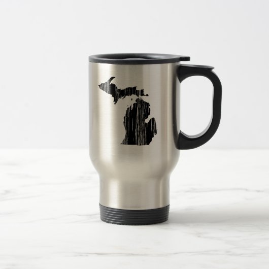 Mug De Voyage Plan de l'État du Michigan en état de détresse (Droit)