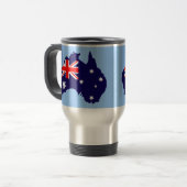 Mug De Voyage Plan et drapeau de l'Australie (Devant gauche)
