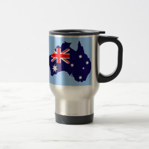 Mug De Voyage Plan et drapeau de l'Australie