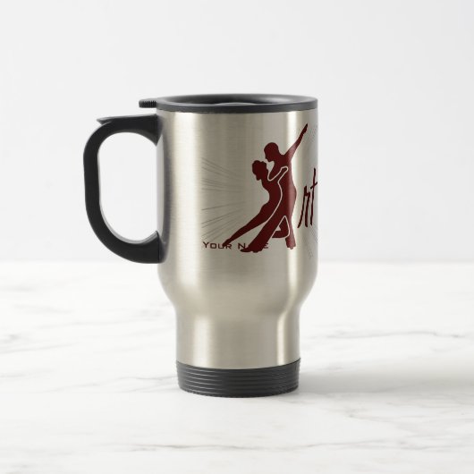 Mug De Voyage Plein logo de Starburst - rouge foncé (Gauche)