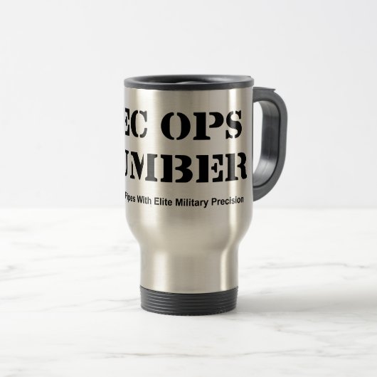 Mug De Voyage Plombier de Spéc. Ops (Devant droit)