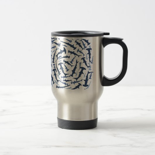 Mug De Voyage plongée à l'air de requin de poisson-marteau de (Droit)