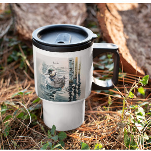 Mug De Voyage Plongeon élégant sur le lac – Texte personnalisé