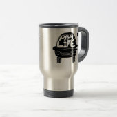 Mug De Voyage Plug Life Cute Black Electric Voiture (Devant droit)