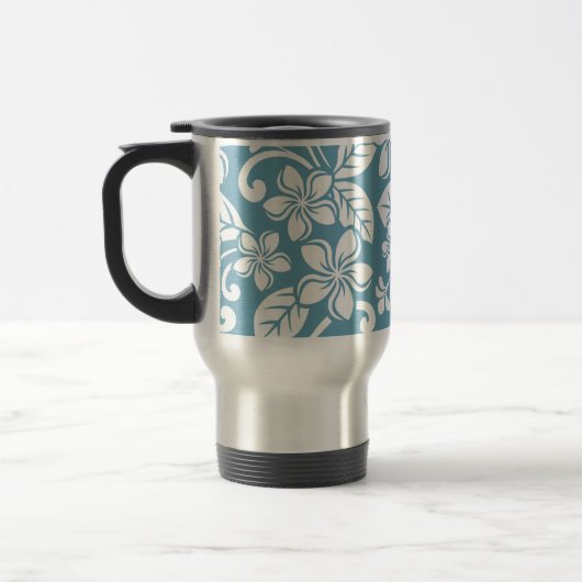 MUG DE VOYAGE PLUMÉRIE DE L'ÎLE (BLEU D'ESCLAT) (Gauche)