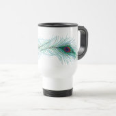 Mug De Voyage Plumes de paon (Devant droit)
