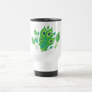 Mug De Voyage Plumes de paon Oiseaux de paon Nature