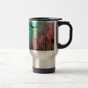 Mug De Voyage Plumes de paon pastel