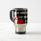 Mug De Voyage Plus d'enfants soldats se déplacent/se déplacent (Devant gauche)