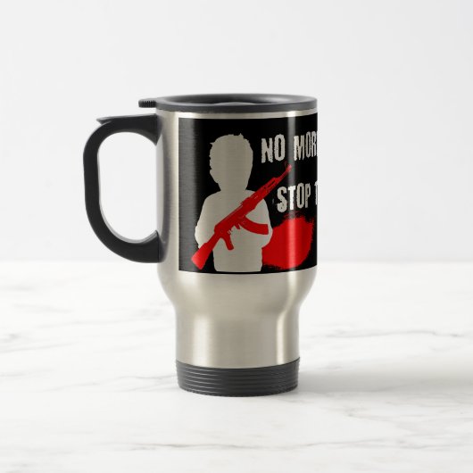Mug De Voyage Plus d'enfants soldats se déplacent/se déplacent (Gauche)