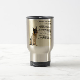 Mug De Voyage Poème de mari de berger allemand