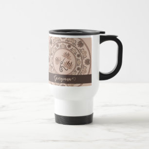 Mug De Voyage Pointe de renouveau personnalisé Mocha Rococo Mand