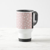 Mug De Voyage Points Dalmatiens Rose, Points Dalmatiens, Votre N (Devant droit)