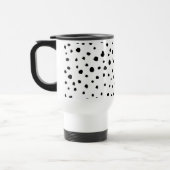 Mug De Voyage Points dalmatiens, Spots, Noir et Blanc, Votre nom (Gauche)