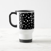 Mug De Voyage Points dalmatiens, Spots, Noir et Blanc, Votre nom (Gauche)