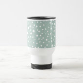 Mug De Voyage Points Dalmatiens verts, Spots, Votre Nom (Centre)