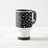 Mug De Voyage Points dalmatiens, Zones dalmatiennes, Noir et Bla (Devant droit)