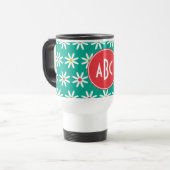 Mug De Voyage Points de marguerite monogrammes (Devant gauche)