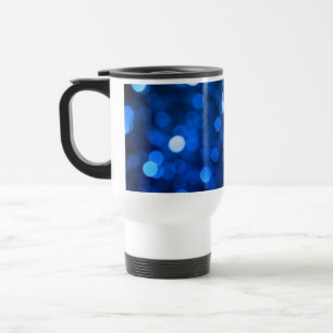 Mug De Voyage Points lumineux bleus Abstraits