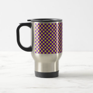 Mug De Voyage Pois jaune avec l'arrière - plan pourpre STaylor