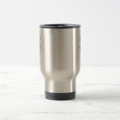 Mug De Voyage Poisson à langouste polygonale dorée sur noir (Centre)