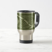Mug De Voyage Poisson à nouer celtique en vert (Devant droit)
