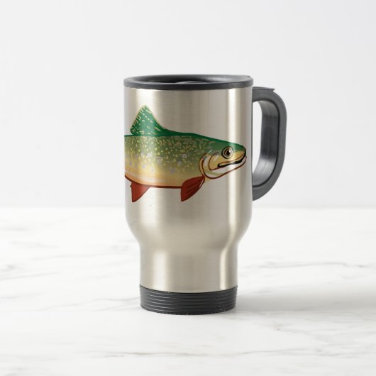 Mug De Voyage Poisson de truite (Devant droit)