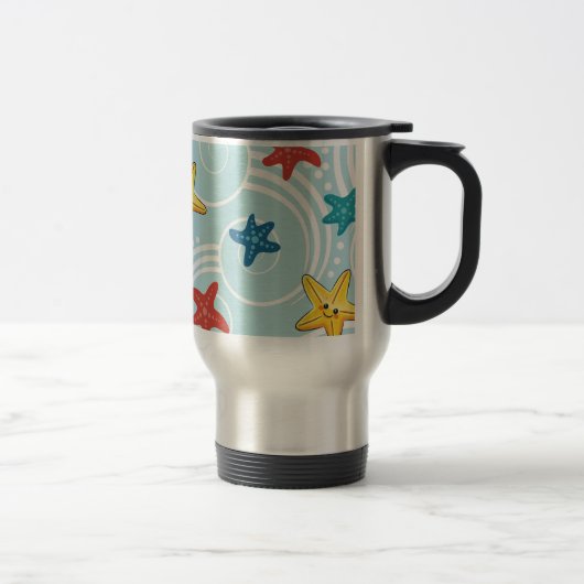 Mug De Voyage Poisson étoilé dans l'océan Tourbillonnant (Droit)