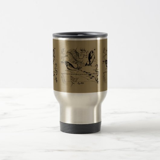 Mug De Voyage Poissons Constellation Hevelius 1690 Décor (Centre)