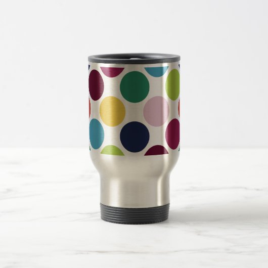 Mug De Voyage Polka Dot 15 oz. Coupe de Musique de Voyage en aci (Centre)