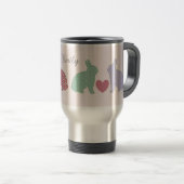 Mug De Voyage Polka Dot Bunnies Personnalisé (Devant droit)