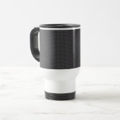 Mug De Voyage Polymère noir et gris de fibre de carbone (Devant gauche)