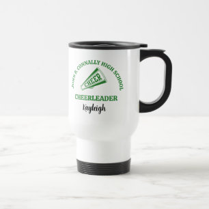 Mug De Voyage Pom-pom girl de lycée verte personnalisée