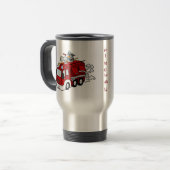 Mug De Voyage Pompier Pompier Bell Rouge bleu cadeau (Devant gauche)