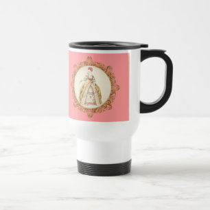 Mug De Voyage Poodle blanc Marie Antoinette Art ornemental