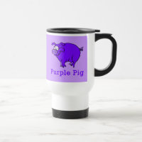 Porc pourpre sur l'habillement, tasses, chemises