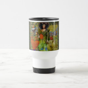 Mug De Voyage Portrait de femme classique vintage Taureau Art go